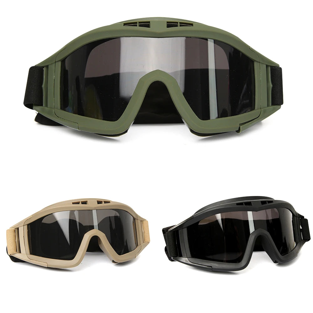 Tactical Airsoft Goggles – Anti-Fog, 3 Lens Protection for Hunting, Cycling, Shooting, and More